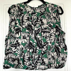ZARA Sleeveless Floral Blouse